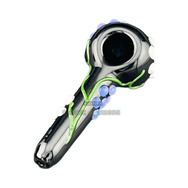 Clover Six Petal Flower Glass Spoon Hand Pipe