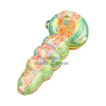 Clover Stubby Caterpillar Glass Spoon Hand Pipe thumbnail