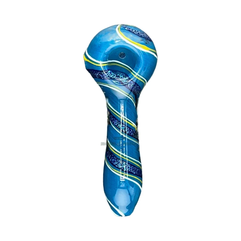 Clover UK borosilicate pipe mouthpiece in El Paso, rounded tip and left-side carb, glass pipe
