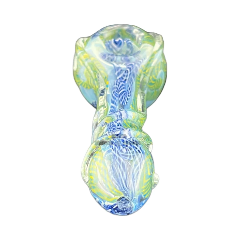 Clover Vortex glass spoon pipe bowl close-up in El Paso, 15 mm bowl for tobacco use, El Paso Smoke Shops