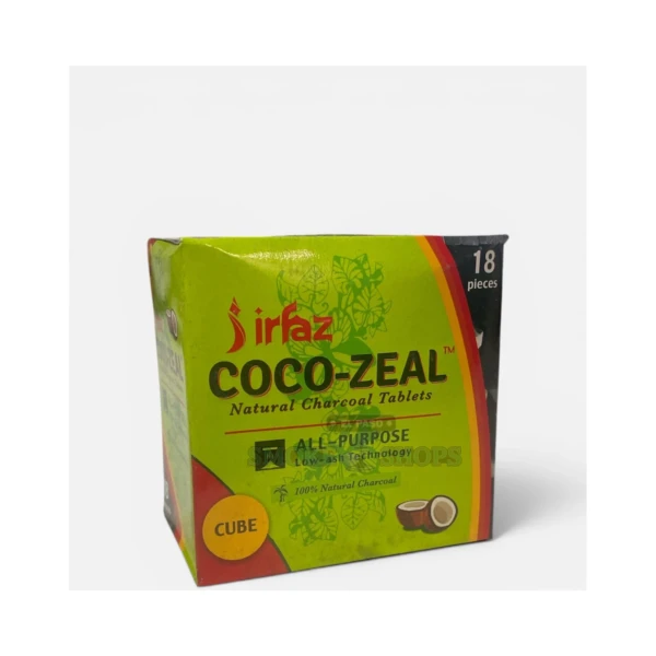 Coco Zeal Natural Coconut Hookah Coal in El Paso, 18-72 Pcs