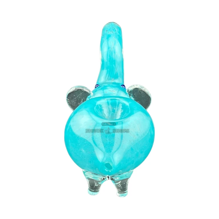 Colored Elephant glass pipe side view in El Paso, full color figural body near me