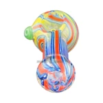 Colored Lines Glass Spoon Hand Pipe thumbnail