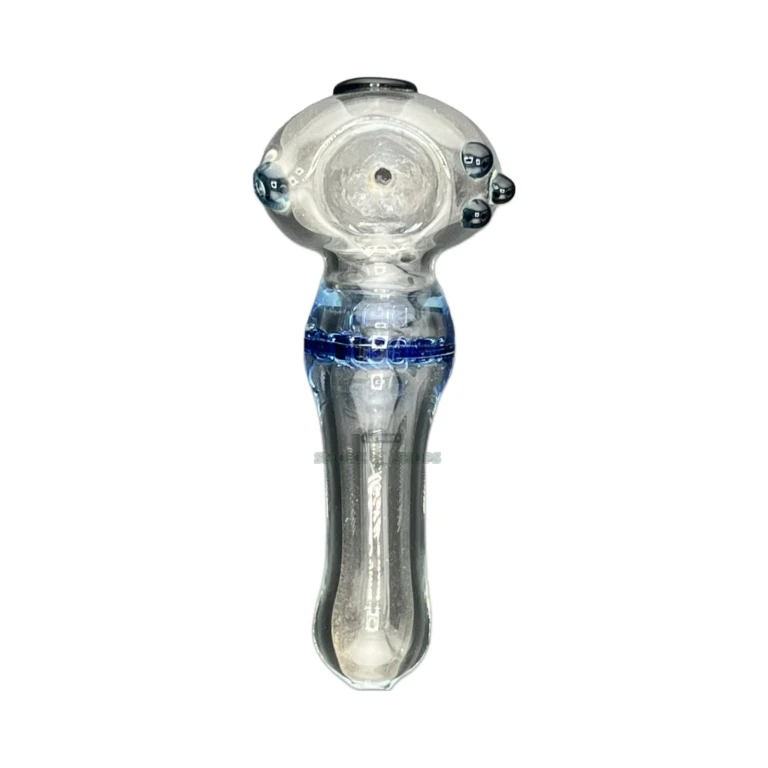 Colored Nubs borosilicate hand pipe mouthpiece in El Paso, about 120 mm long with a left-side carb, glass pipe