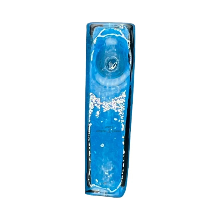 Colorful Pickle borosilicate hand pipe in El Paso, about 75 mm long with a back carb, glass pipe near me