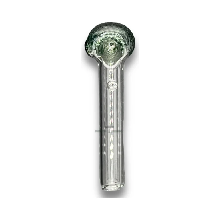 Speckled Bowl glass hand pipe mouthpiece in El Paso, rounded 7 mm tip and left-side carb, glass pipe near me