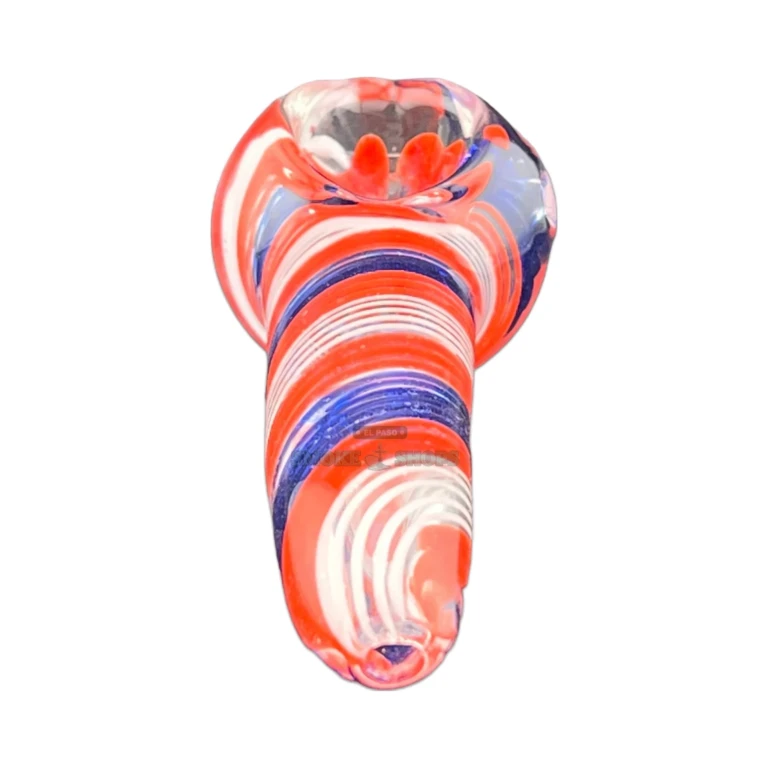 Cone Swirl glass pipe bowl close-up in El Paso, 18 mm bowl for tobacco use, El Paso Smoke Shops