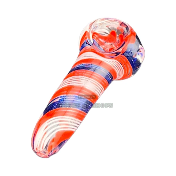 Cone Swirl Glass Spoon Hand Pipe