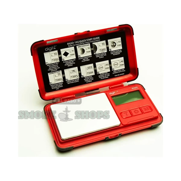 Digitz AWS Rigid-1200 pocket scale front view in El Paso, 1200g x 0.1g, backlit LCD, same-day pickup