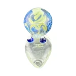 Double Dot Clear Glass Spoon Hand Pipe thumbnail
