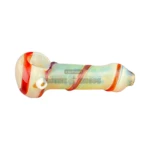 Double Spiral Lining Glass Spoon Hand Pipe thumbnail