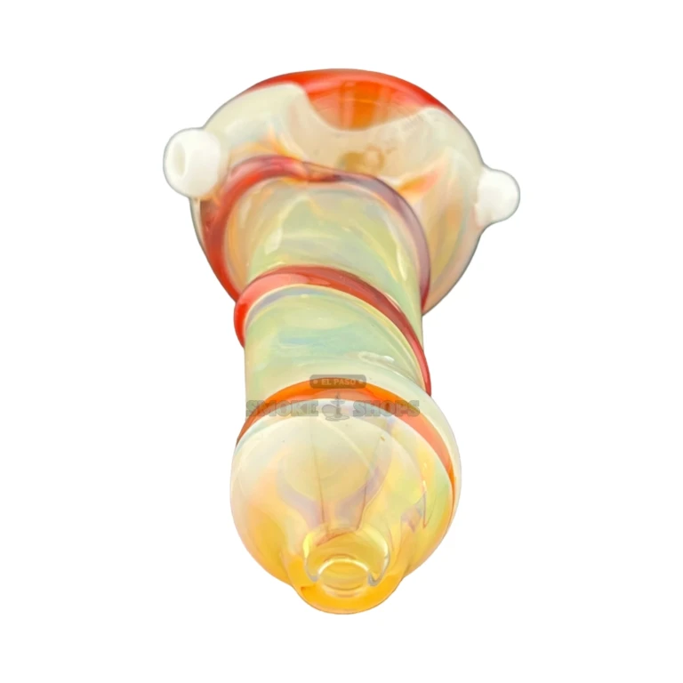 Double Spiral Lining glass pipe bowl close-up in El Paso, medium bowl for tobacco use, El Paso Smoke Shops