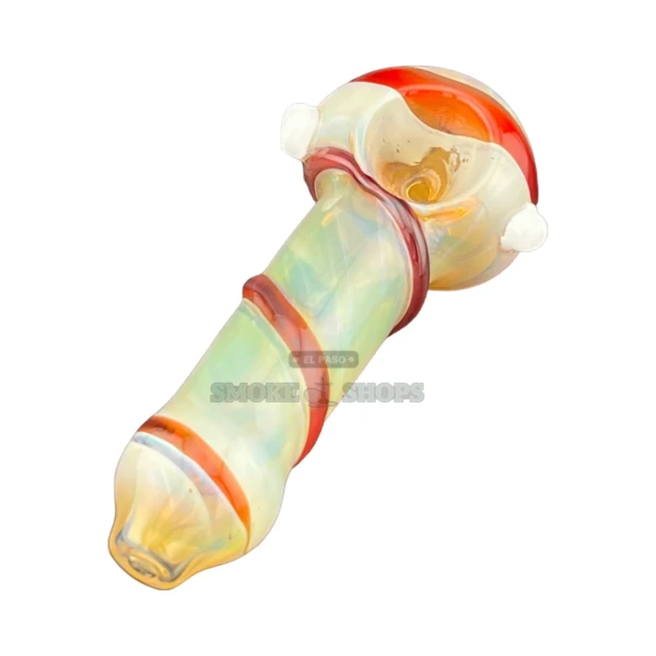 Double Spiral Lining Glass Spoon Hand Pipe