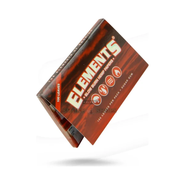 Elements Red Single Wide hemp rolling papers pack front in El Paso, 100 leaves, slow-burn, same-day pickup