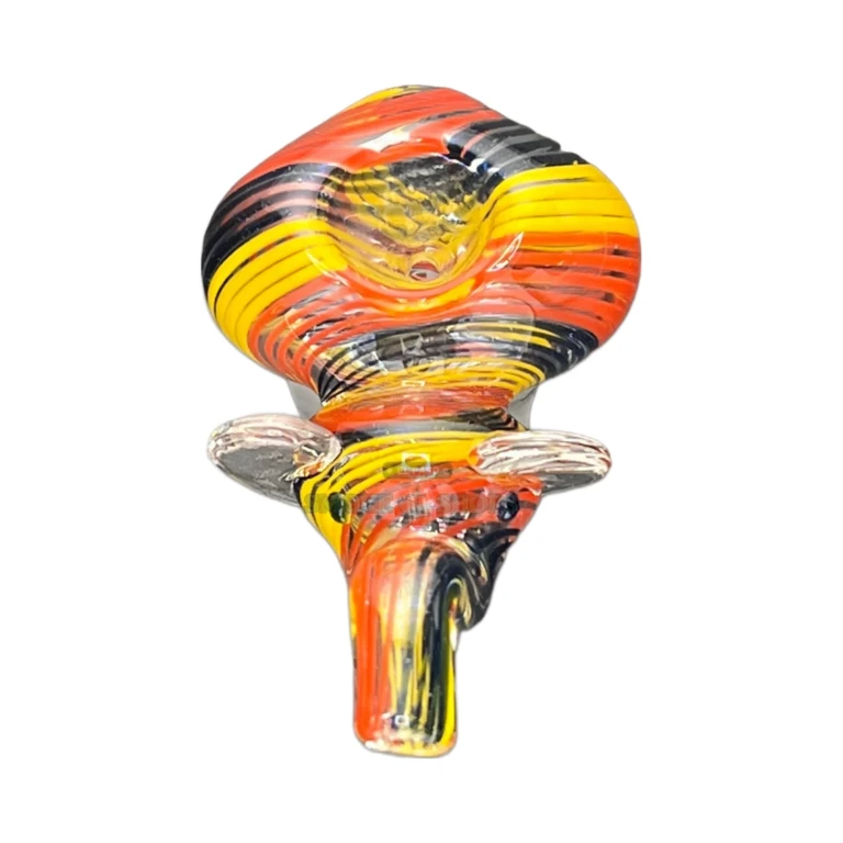 Elephant borosilicate spoon pipe straw mouthpiece in El Paso, 6 mm opening with a back carb, glass hand pipe
