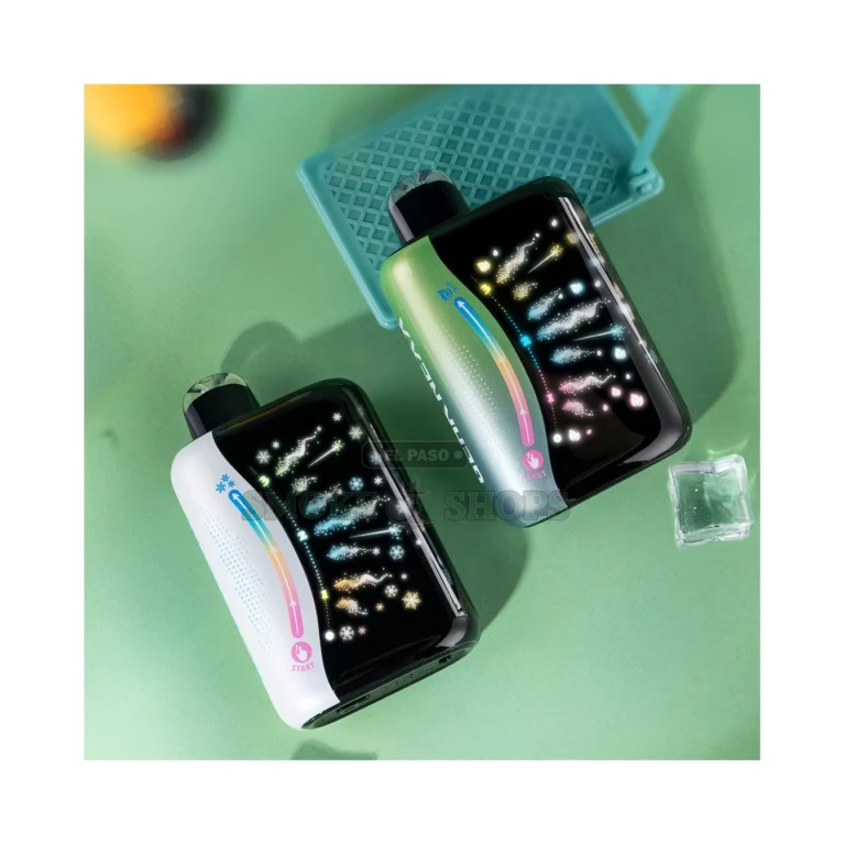 Geak Nexx 40K 40000 puff disposable vape side profile in El Paso, 0.6 ohm triple mesh coils and 20 mL tank