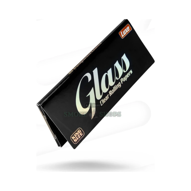 Glass clear king size rolling papers showing see-through plant cellulose leaf in El Paso, gum-free, 21+ pickup