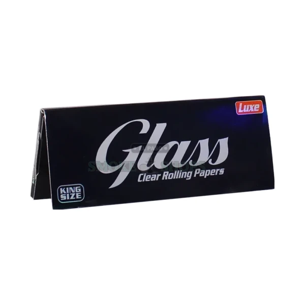 Glass clear cellulose king size rolling papers booklet in El Paso, 40 transparent leaves, same-day pickup
