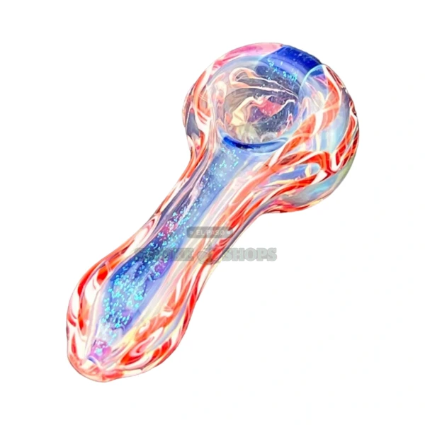 Glitched Glass Spoon Hand Pipe