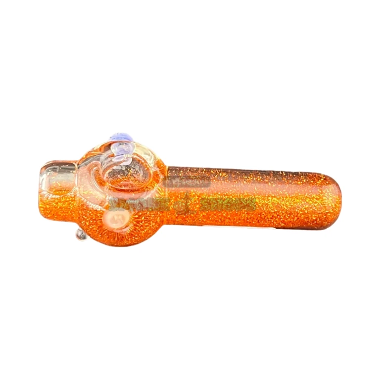 Glycerin Glitter glass pipe side view in El Paso, freezable glycerin layer, hand pipe
