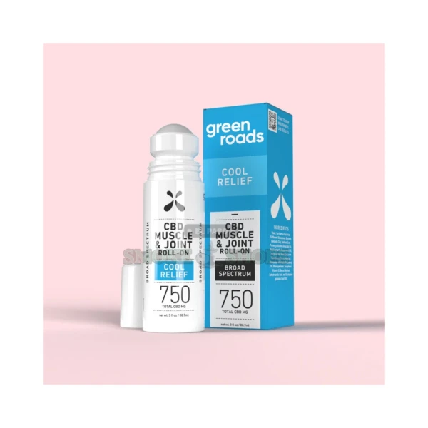 Green Roads Cool Relief CBD muscle and joint roll-on in El Paso, broad-spectrum, 150-750mg, 3 fl oz tube