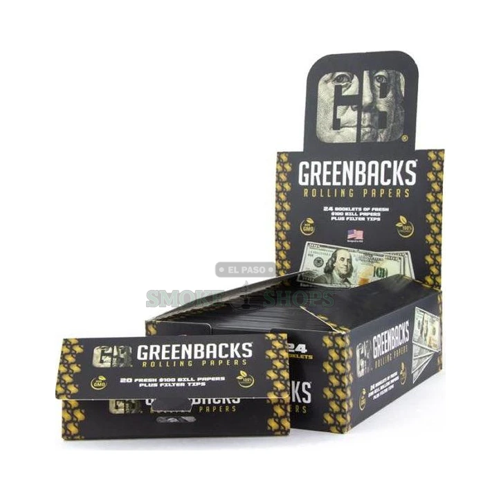 Greenbacks $100 Bill king size papers with tips in El Paso, printed green bill design, same-day in-store pickup at 10 stores