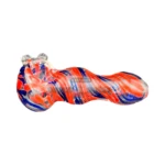 Hawaiian Flower Head Glass Spoon Hand Pipe thumbnail