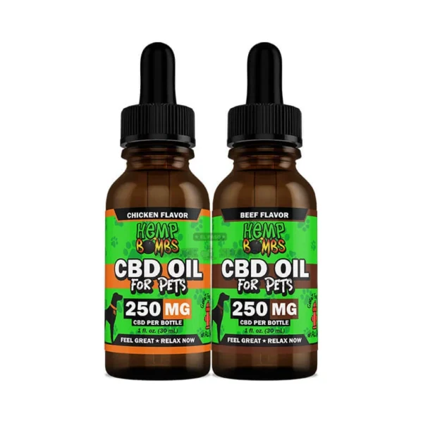 Hemp Bombs CBD Oil for Pets 250mg in El Paso, 30 mL brown glass dropper bottle, same-day pickup