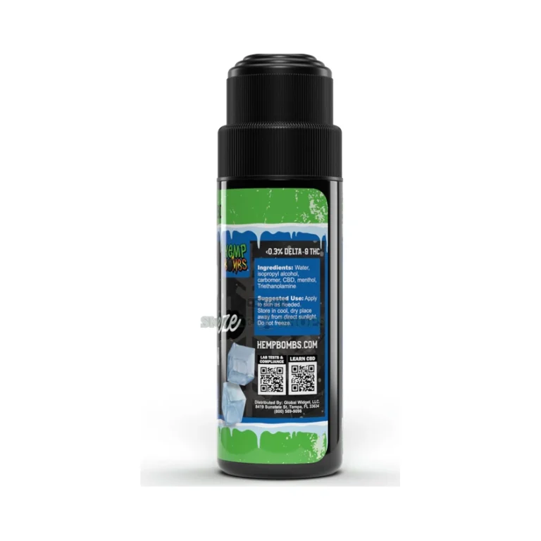 Hemp Bombs Cool Freeze CBD Roll-On 200mg roller-ball applicator in El Paso, mess-free menthol gel, 10 stores
