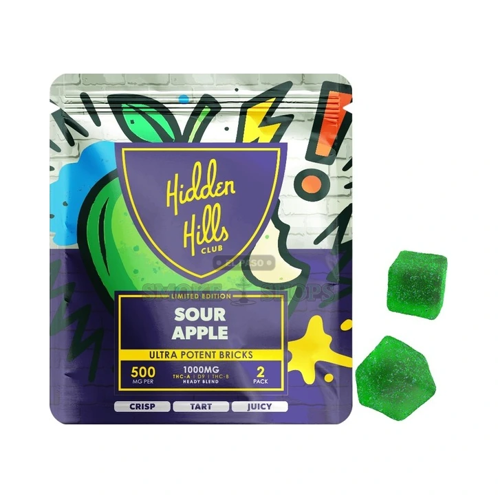 Heady Blend Edible 1000mg 2Pk Hidden Hills Sour Apple at El Paso Smoke Shop, in stock near me for same-day pickup