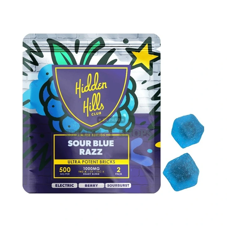 Heady Blend Edible 1000mg 2Pk Hidden Hills Sour Blue Raz at El Paso Smoke Shop, in stock near me for same-day pickup