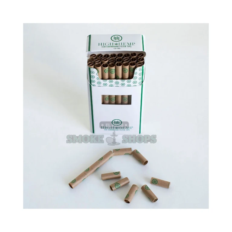 High Hemp Eco Cardboard Filter Tips pack front in El Paso, 7mm pre-perforated cardboard crutches, same-day pickup