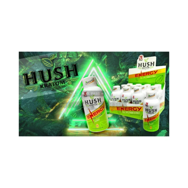 Hush Kratom Energy 2x Strength Extract Shot kratom shot in stock at El Paso Smoke Shop