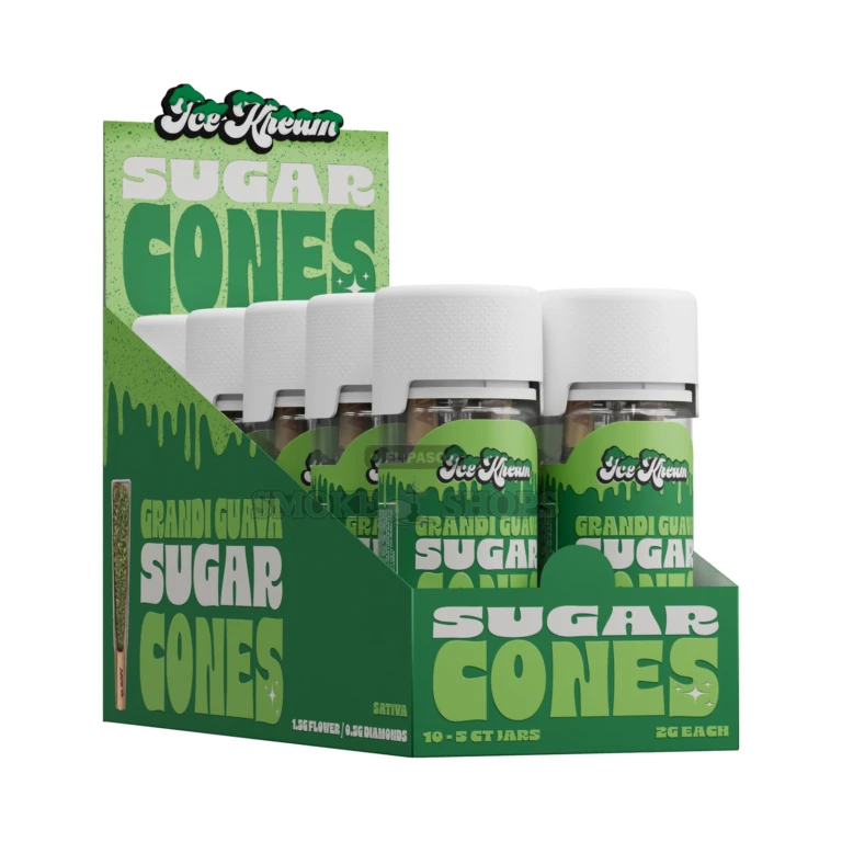 Ice Kream 2G Sugar Cones THCA pre-rolls 120 g plastic jar in El Paso, 5 cones, third-party lab tested