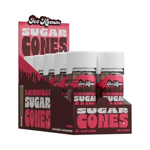 Ice Kream 2G Sugar Cones THCA pre-rolls jar in El Paso, 5 diamond-infused hemp cones, same-day pickup