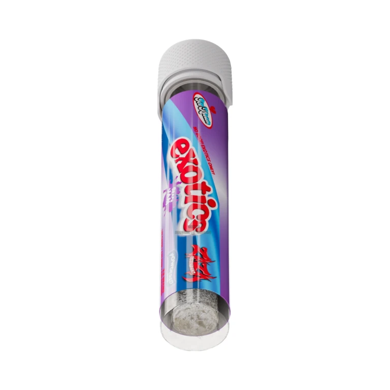 Exotics Hash Hole 2.5G Pre-roll Ice Kream Grape Jam close-up at El Paso Smoke Shop, in stock near me for same-day pickup
