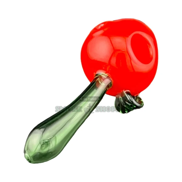 It's Organic glass Sherlock hand pipe in El Paso, red body with a green stem, same-day pickup