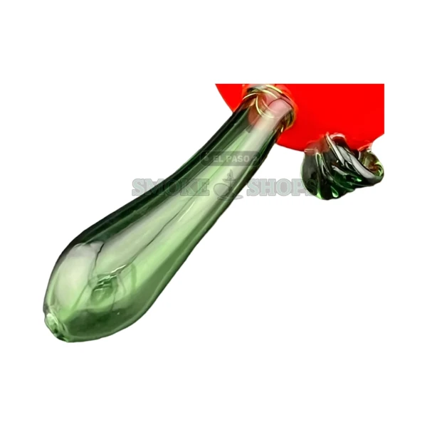 It's Organic glass Sherlock hand pipe in El Paso, red body with a green stem, same-day pickup
