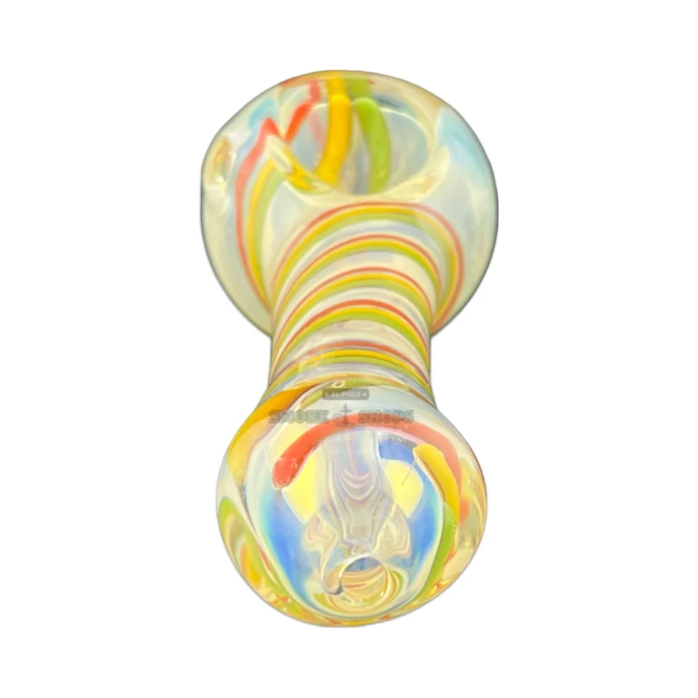 Jamaican Me Swirly spoon pipe bowl close-up in El Paso, 19 mm bowl for tobacco use, El Paso Smoke Shops