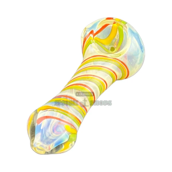 Jamaican Me Swirly Glass Spoon Hand Pipe