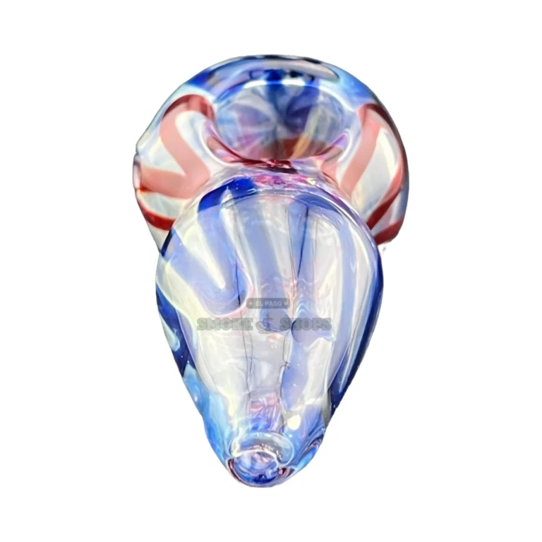 Jelly Fish glass pipe bowl close-up in El Paso, wide 18 mm bowl for tobacco use, El Paso Smoke Shops