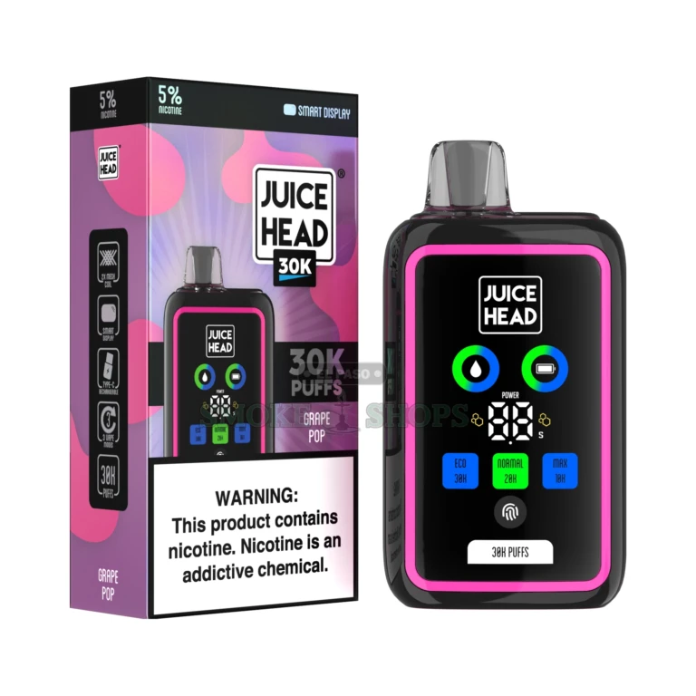 Juicehead 30K USA Compliant JuiceHead Grape Pop at El Paso Smoke Shop, in stock in El Paso for same-day pickup