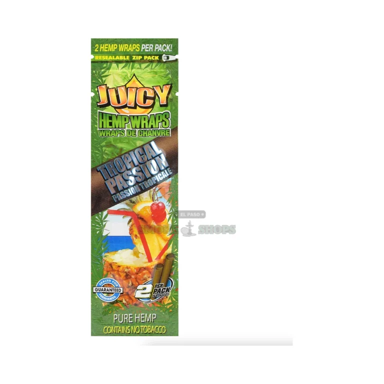 Juicy Hemp Wraps Juicy Tropical Passion at El Paso Smoke Shop, in stock for same-day pickup