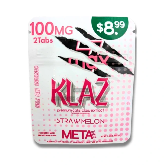 Cats Claw Extract 100mg 2ct Klaz Strawmelon at El Paso Smoke Shop, in stock near me for same-day pickup