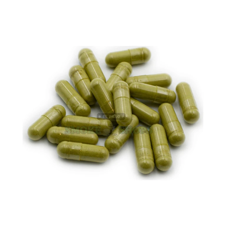 Malay Kratom Capsules Kratom Spot 25 Caps close-up at El Paso Smoke Shop, in stock near me for same-day pickup
