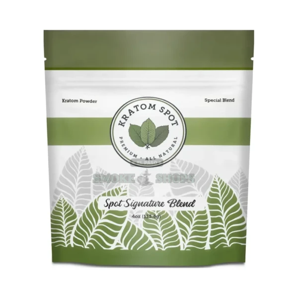 Kratom Spot Spot Signature Blend (Special Blend Powders) kratom powder in stock at El Paso Smoke Shop, Green/White Signature Blend
