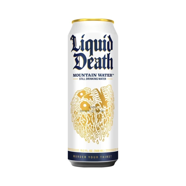 Liquid Death Mountain Water 19.2 oz still aluminum can in El Paso, zero sugar, caffeine-free, same-day pickup