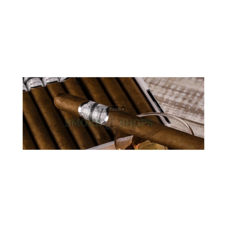 Macanudo Inspirado White Robusto cigar wrapper close-up in El Paso, creamy cedar notes, pick up today at 10 stores
