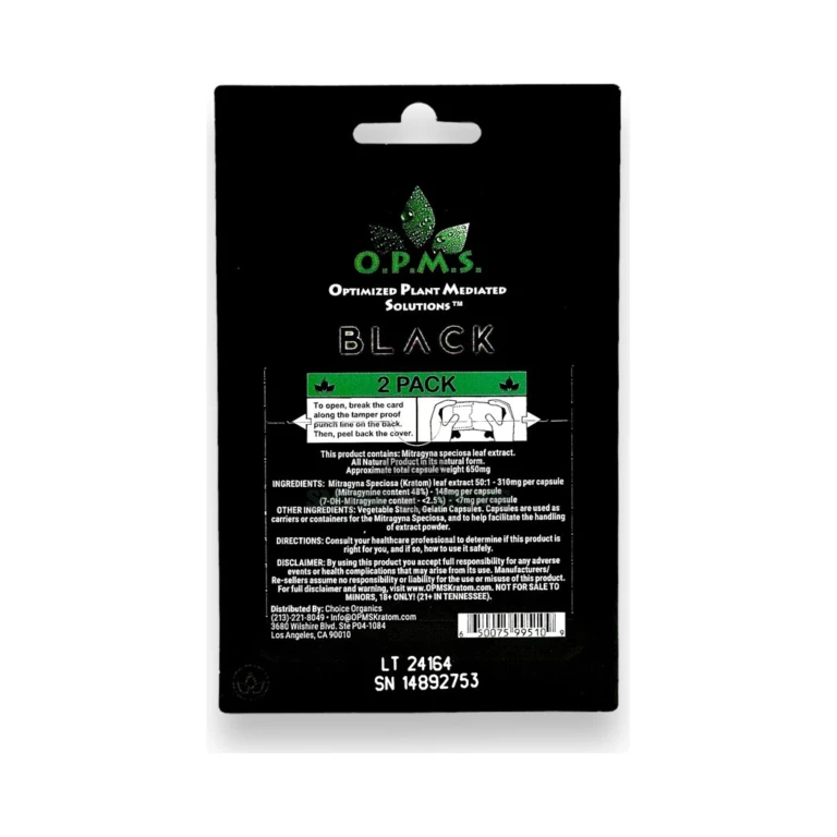 Black Capsules OPMS 2 Capsules close-up at El Paso Smoke Shop, in stock near me for same-day pickup