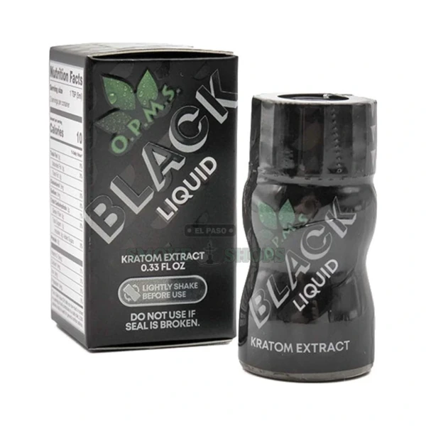 OPMS Black Shot kratom shot in stock at El Paso Smoke Shop
